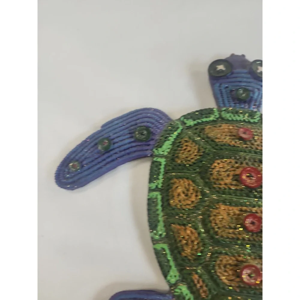 Vintage Ceramic Seaturtle Handpainted Paper Weight Table Decorative